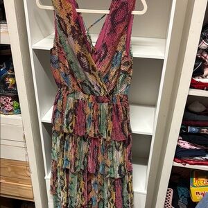 Multicolor Patterned Maxi Dress
